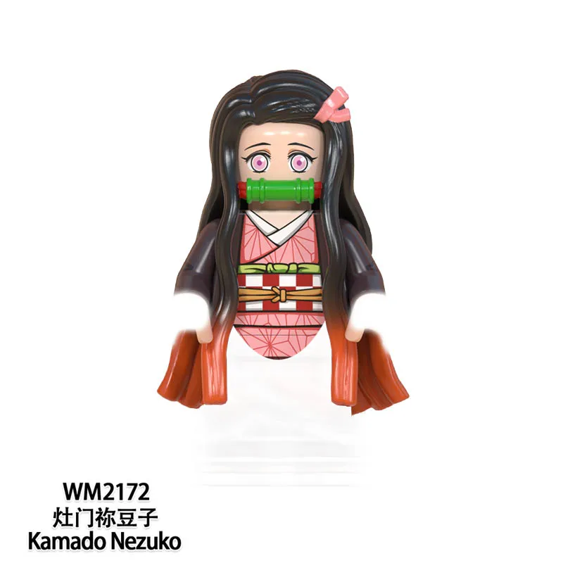 Фигурка из аниме рассекающий демонов строительный блок для Kamado Tanjirou Nezuko Agatsuma Zenitsu