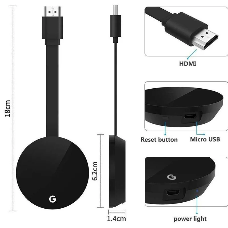 ТВ-флешка G7S Беспроводной Wi-Fi приемник anycast 2 4G/5G ТВ-ключ Miracast Airplay HDMI совместим с