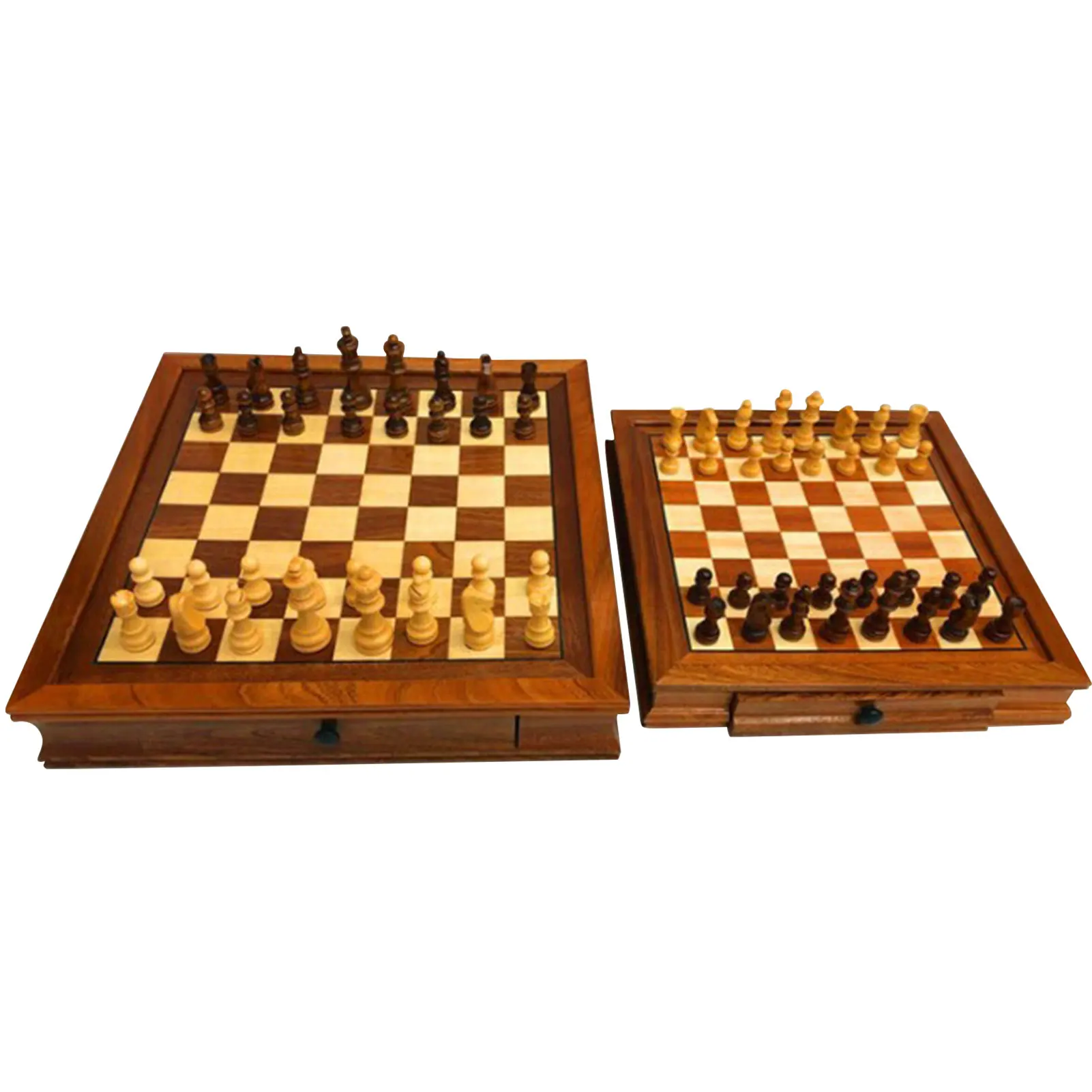

Luxurious Board And Board Game Chess 3 Inch Chess Pieces Walnut Board And Storage Drawer Children Gift Set