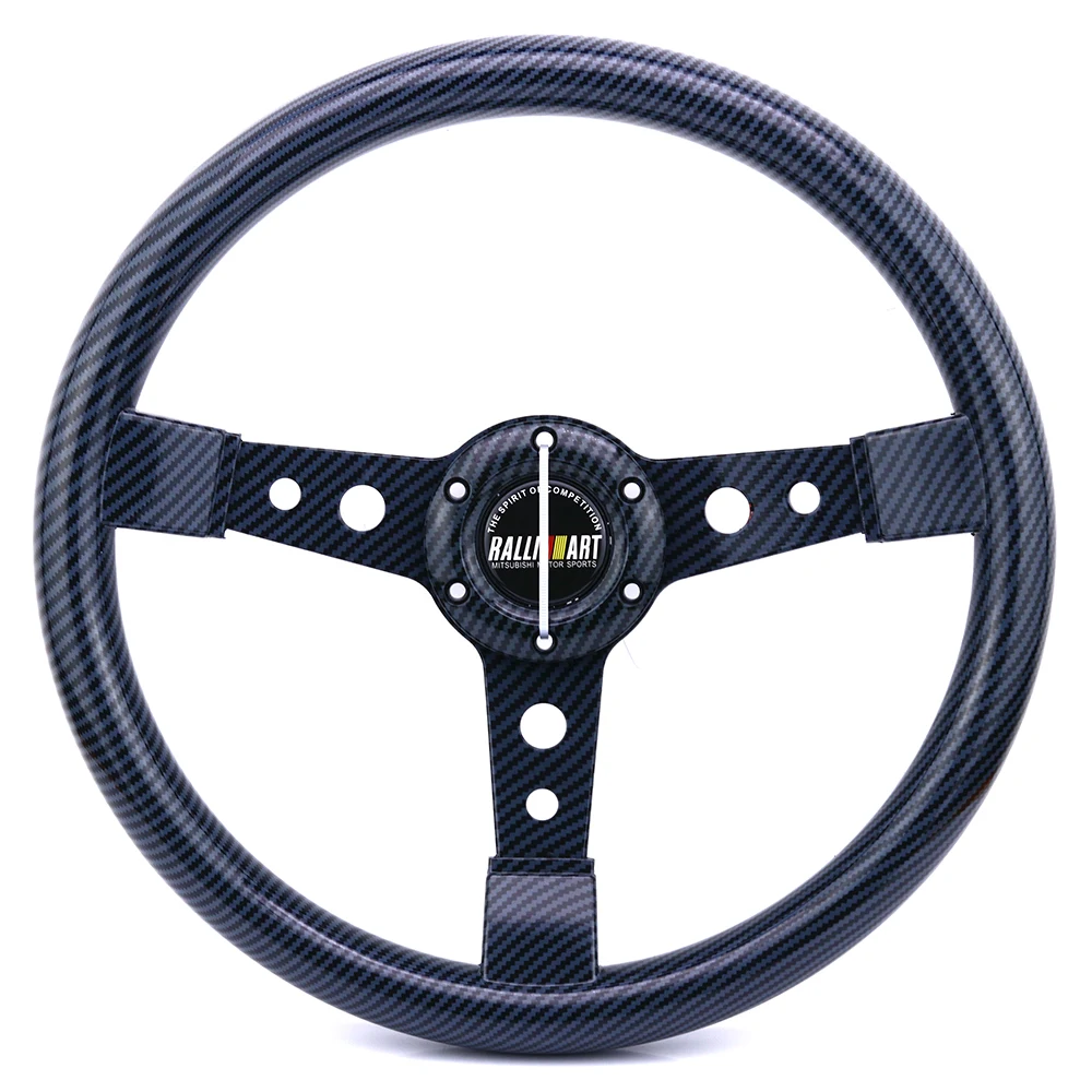 Спортивное Рулевое Колесо ralliart из черного углеродного волокна 14 дюймов/350 мм |