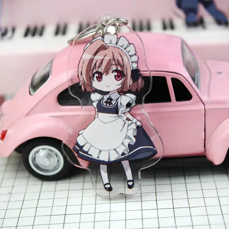 In solitude Acrylic Keychain Anime Yosuga no Sora Kasugano Haruka rabbit figure toy bag double sided ring gift | Украшения и
