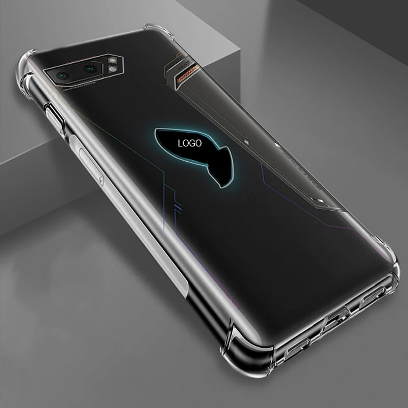 Для Asus ROG Phone2 ZS660KL Чехол подушки безопасности буфера полная защита чехол для ROG Phone II 2 Чехол прозрачный ТПУ Противоударный задняя крышка