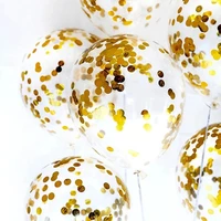 10pcs rose gold balloons 12inch confetti set chrome latex ballon wedding party decoration birthday decoration ballons