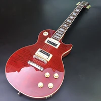 standard electric guitar mahogany body flamed maple top rosewood fingerboard zebra pickup chrome hardware trans red gloss finish