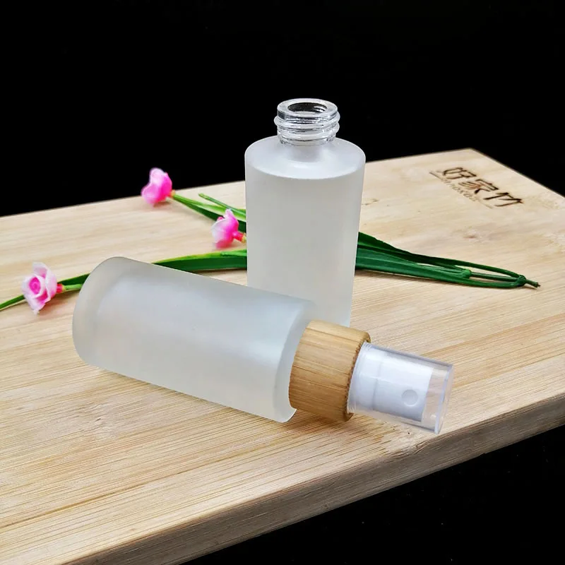 50 шт. эмульсионная бутылка для крема с деревянной бамбуковой