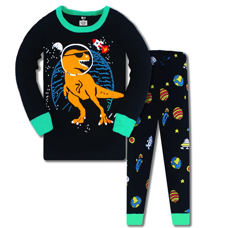 

Baby Boys Cartoon Dinosaur Print Nightwear New Children Boys Sleepwear Kids Spring Autumn Pajamas Set Baby Infant Toddler