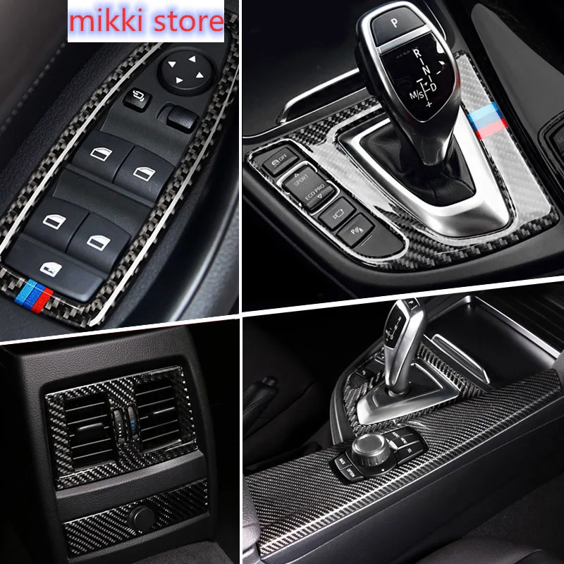 Для BMW 3 4 серии 3GT F30 F32 F34 углеродное волокно интерьер переключения передач
