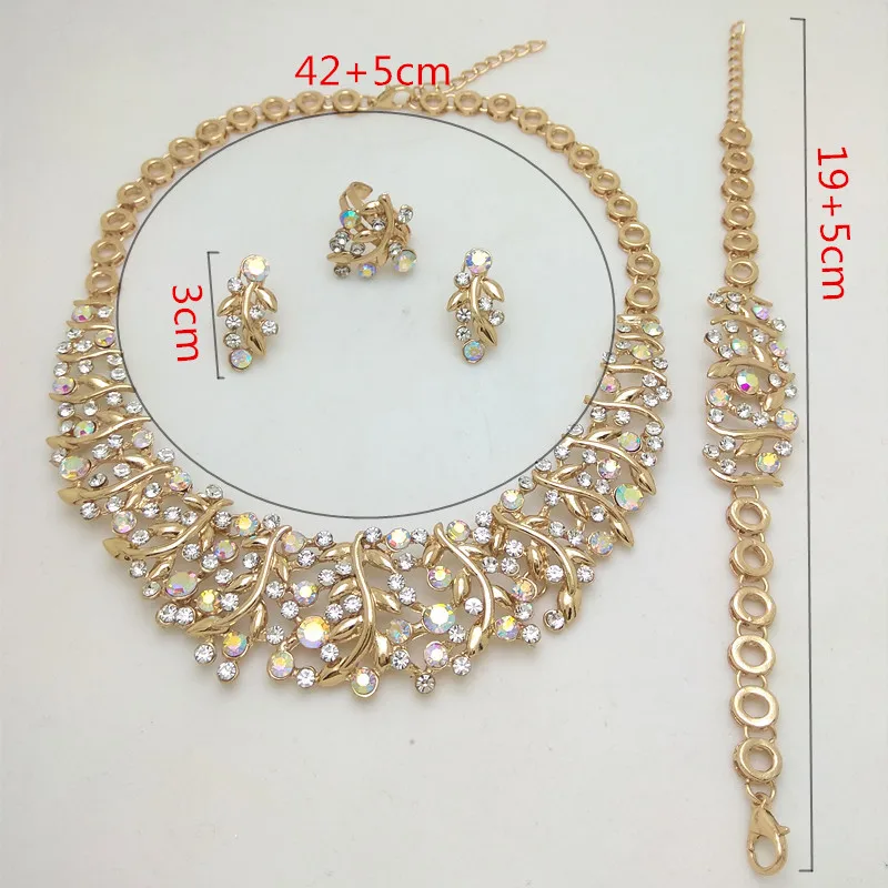 Модные высококачественные ювелирные наборы из Дубая золотого цвета нигерийские