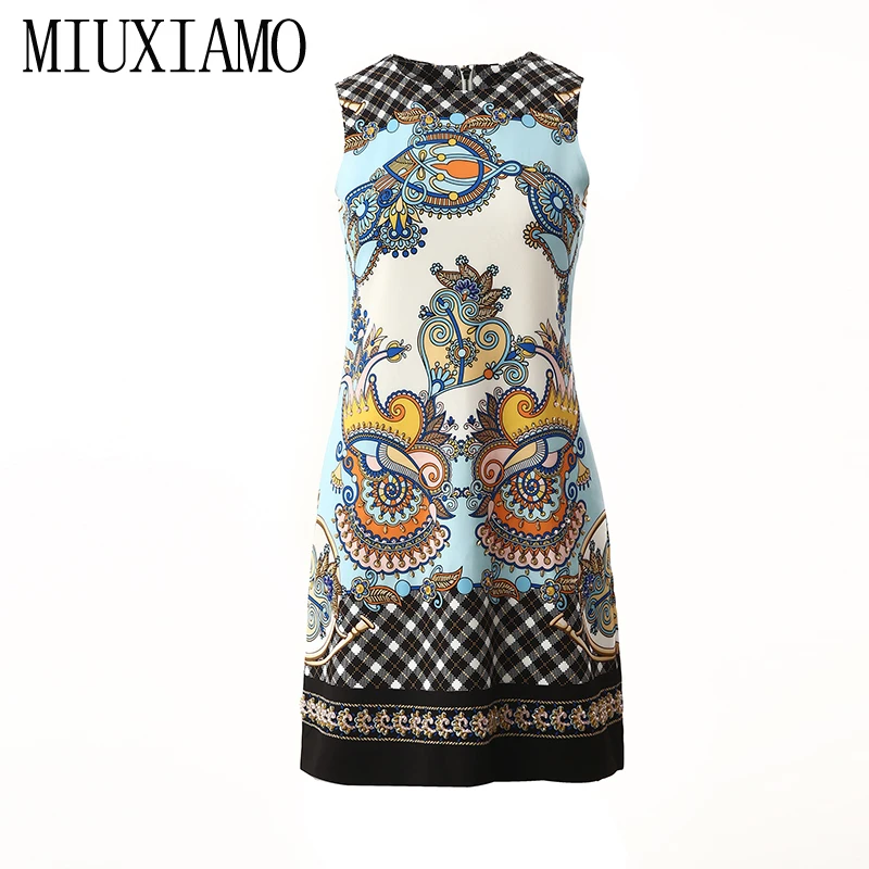 

MIUXIMAO Luxurious 2020 Summer dress Party dress Flower Diamonds Slim Elegant Colourful Office Lady Dress Women Vestidos