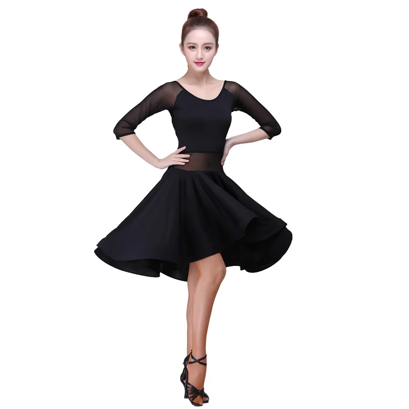 Женское платье для латинских танцев сексуальное Сетчатое штаны