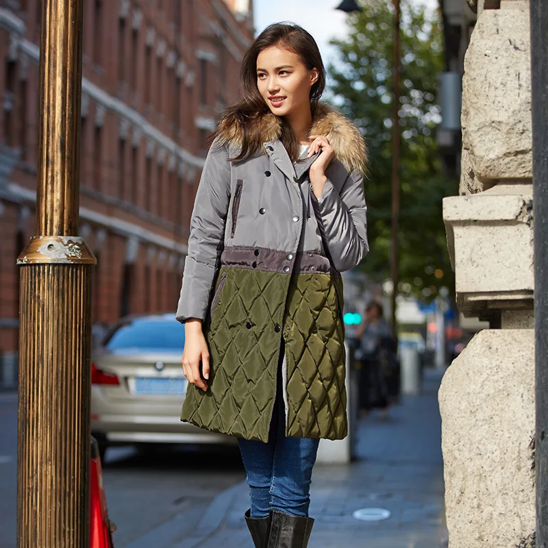 YNZZU оригинальный дизайн 2019 зимняя женская куртка популярного цвета Винтажная с