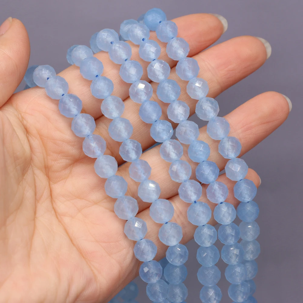 

Натуральный Полудрагоценный камень, Круглый бисер, аквамарин, 8 мм, сделай сам для изготовления ювелирных изделий, ожерелий, браслетов, аксе...