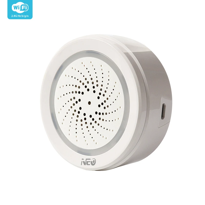 NAS-AB02W беспроводной умный дом WiFi сирена датчик заряда батареи можно заряжать с USB