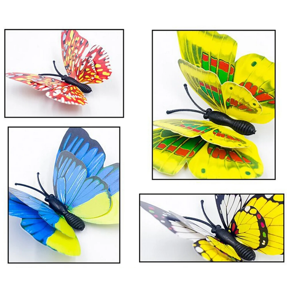 6 шт. 5 цветов ПВХ разворачивающееся моделирование Красочные бабочки орнамент