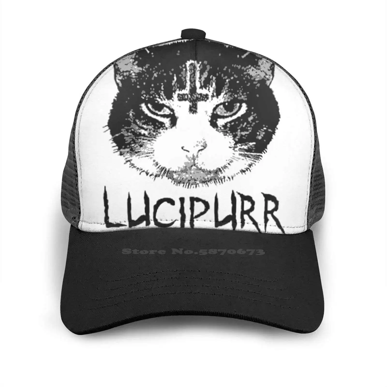 Бейсболка Lucipurr для мужчин и женщин кепка с полями града дымом Кошачьей Мятой 666