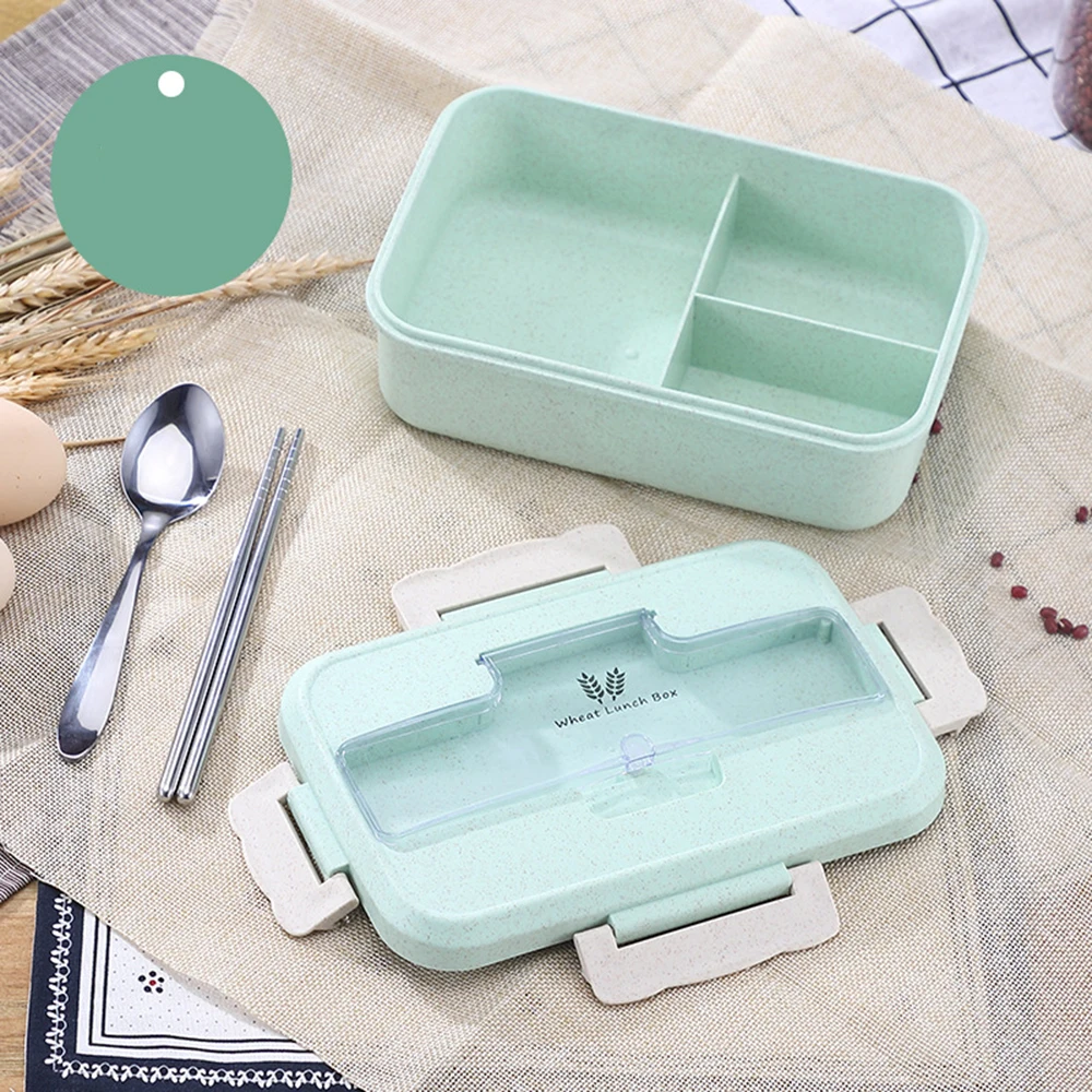 

Lunch Box Wheat Straw With Dinnerware Microwave Bento Lunch Box Food Container