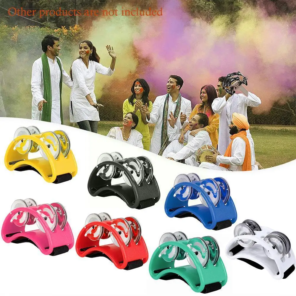 

Elliptical Drum Companion Hand Foot Jingle Drum Children Educational Percussion Musical Tambourine Instruments D4I0