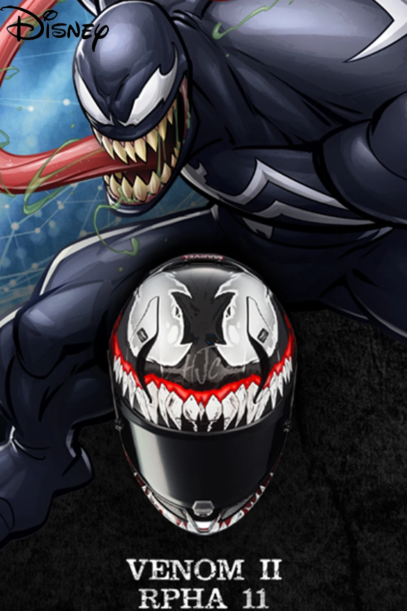 

Disney Marvel Captain America Motorcycle Helmet Carbon Fiber Venom Alien Full Helmet Superman Four Seasons Available