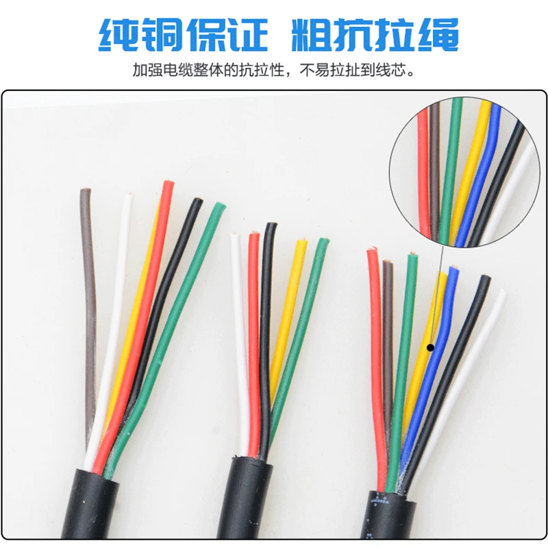 GB power signal control sheathed cable 5 cores RVV 5*0.2 mm2 (100 meters per roll) | Обустройство дома