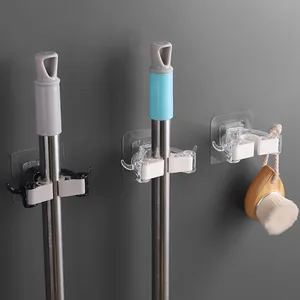 Настенный держатель-органайзер для швабры, вешалка для щетки, метлы, стеллаж для хранения, кухонный инструмент, настенный аксессуар для ключницы, подвесные крючки для труб, 1 шт.