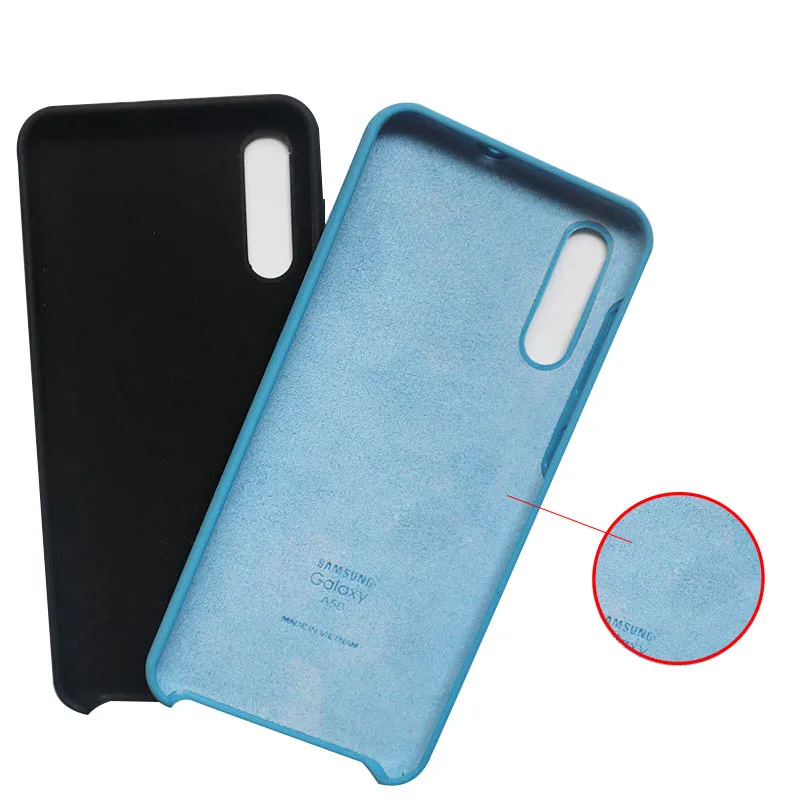 Чехол для samsung Galaxy A10 A30 A40 A50 A60 A70 A8S, жидкий силиконовый чехол, шелковистый мягкий на ощупь защитный чехол для задней панели