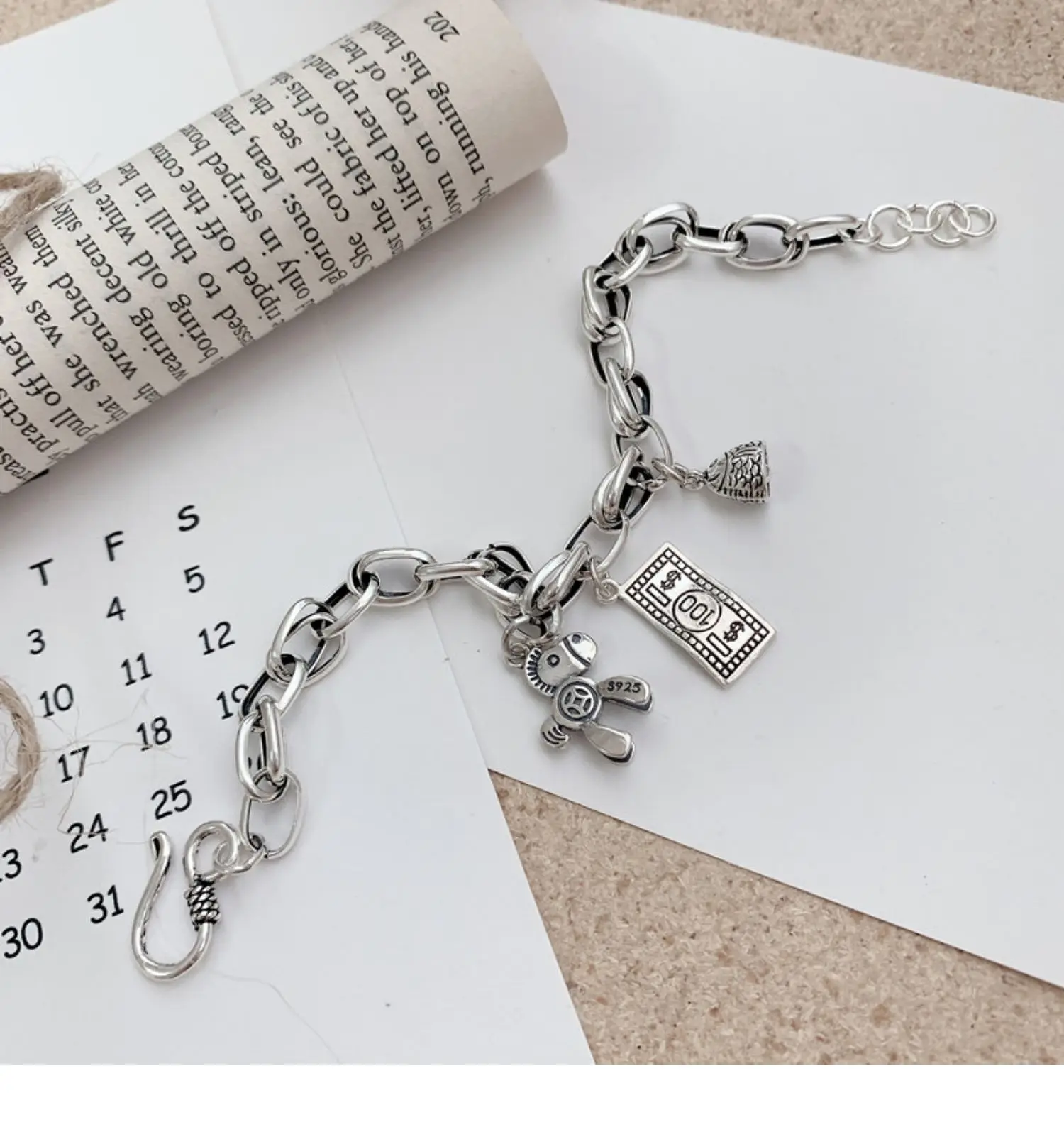 Женский браслет с биркой в виде головы рыбы и лошади | Украшения аксессуары