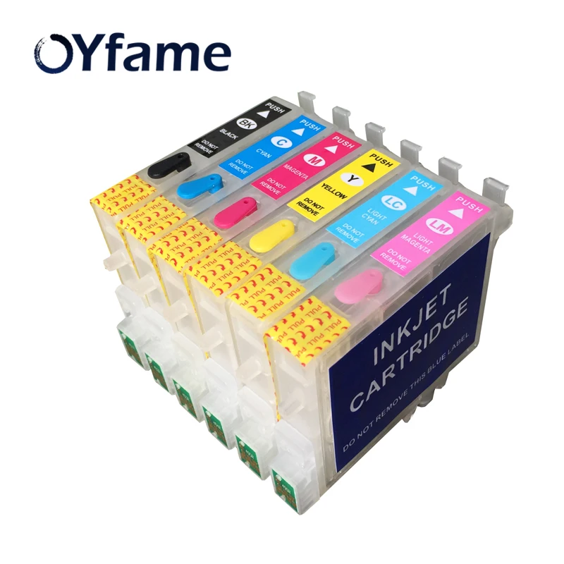 OYfame T0491-T0496 чернильный картридж с чипом ARC для Epson Stylus Photo R210/R230/R310/R350/RX510/RX630/RX650