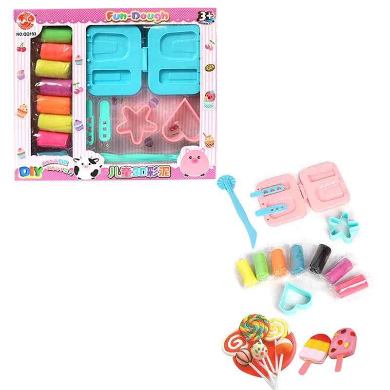 Дети цветной Пластилин Play-Doh модель инструмент игрушки 3D инструменты для пластилина Playdough набор инструментов для работы с полимерной глиной формы Улучшенный Набор Обучающие игрушки грязь DIY набор подарок - Цвет: StyleB