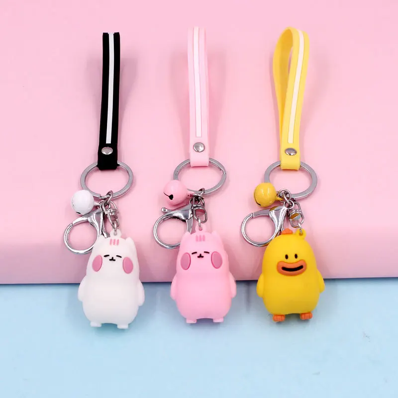 2019 Креативный дизайн мультяшный брелок для ключей силиконовая кожаная веревка