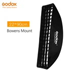 Софтбокс Godox 22x90 см 9x35 дюймов портативный прямоугольный сотовый фотобокс с креплением Bowens для студийной вспышки