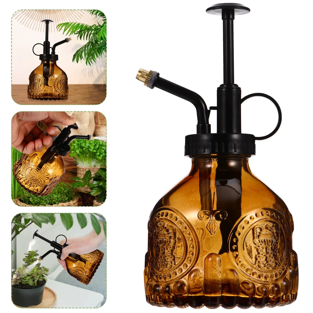 

1pc European Style Watering Sprinkling Pot Retro Relief Glass Watering Spray
