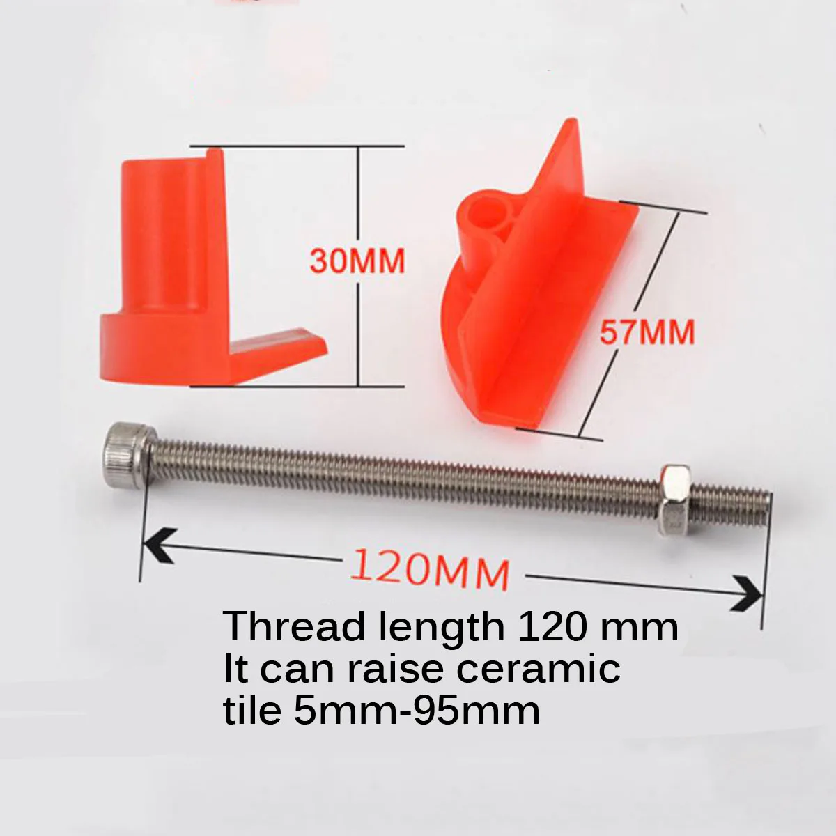 

10pcs Manual tile Locator Wall Tiles regulator Height Adjustment Positioner Leveler Ceramic Fine Thread Rising Construction Tool