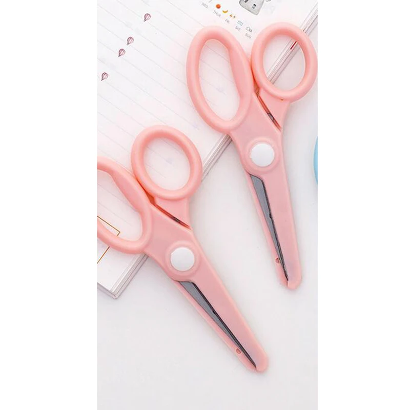 Детские безопасные ножницы фотографические пластиковые школьные для рукоделия