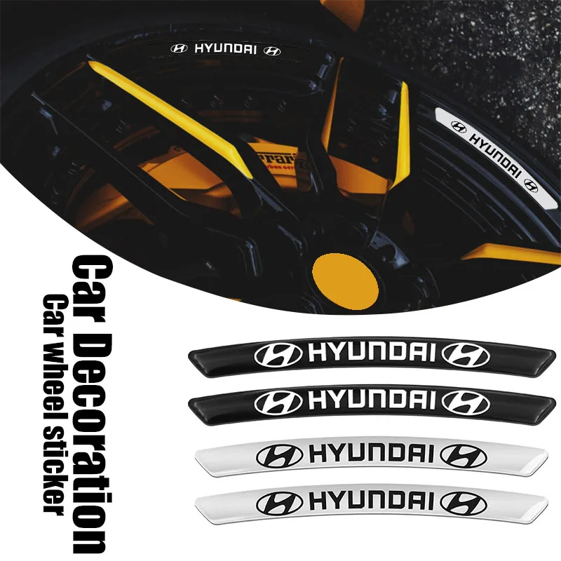 

Car Motorcycle Wheel Tire Stickers Rim Tape Auto Decals for Hyundai IX35 IX45 Elantra IX25 I30 Azera Creta I30 Ix25 Accessories