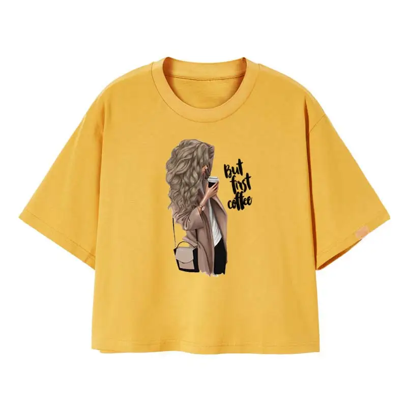 Но первый кофе патч для одежды женщины моющиеся теплопередачи деко значки Новый