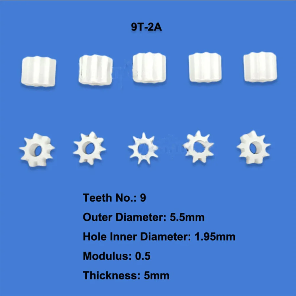 10PCS 8T 9T 10T 12T 13T 14T 16T 18T 20T 8-20 Teeth 0.5 Modulus Spindle Plastic Gear Motor Shaft Reduction 1.5/2/2.5mm Hole |