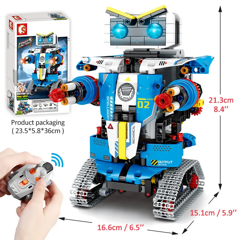 

City Electric RC Robot Transformation Racing Car High-Tech Building Blocks Creator Remote Control Weapon Bricks Toy For Children