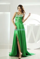 free shipping famous long 2018 new couture beaded vestidos formales mint green prom with crystal stones bridesmaid dresses