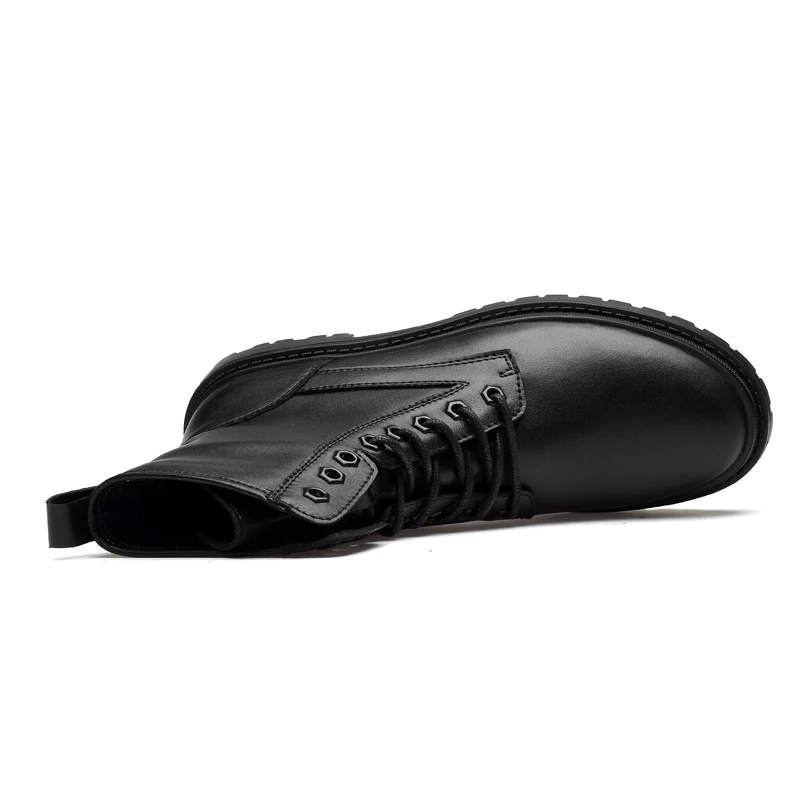 Мужские ботинки Martin из натуральной кожи с высоким берцем зимняя теплая обувь для