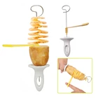 Спиральный резак для картофеля сделай сам, вращающийся слайсер для картофеля, башня для чипсов, ручной скрученный резак для картофеля, спиральный резак для овощей, кухонные гаджеты