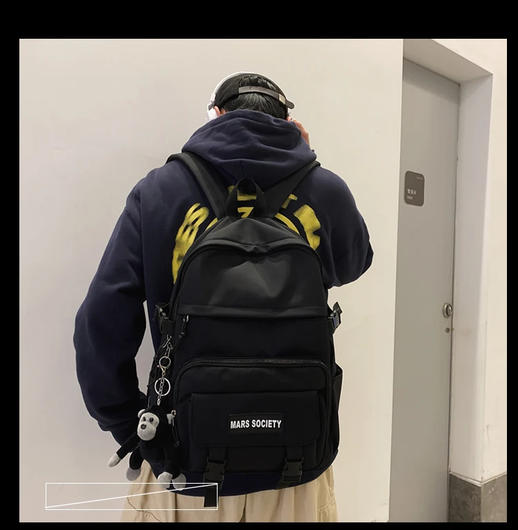 

BB217 High school students, college students, campus school bags, large-capacity casual, simple and trendy backpack women