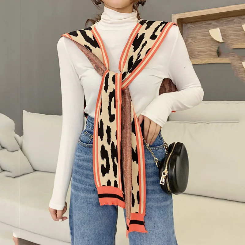 LANMREM 2020 женский шарф на весну и зиму Женский кашемировый с леопардовым принтом