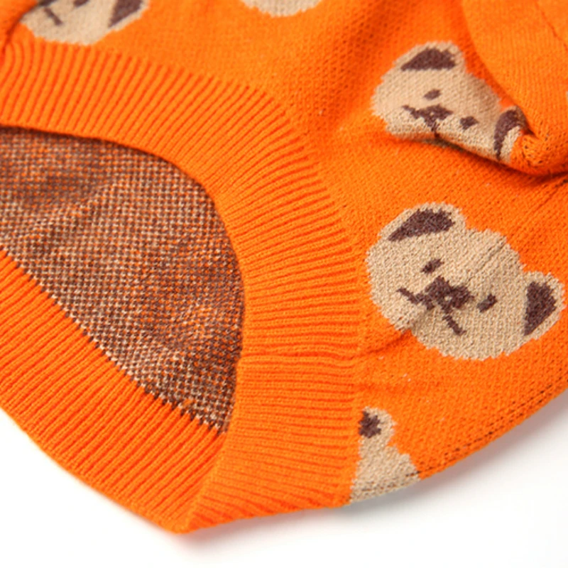 Свитеры Kawaii с медведем и собакой одежда для оранжевых собак свитер чихуахуа худи