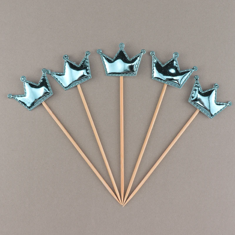 blue crown 5pcs Cakelove 5 шт/лот Прекрасный Сердце Звезда Корона торт Топпер для с изображением пирожного на день рожденья Детские флажки для душа вечерние свадебные украшения - Цвет: blue crown 5pcs