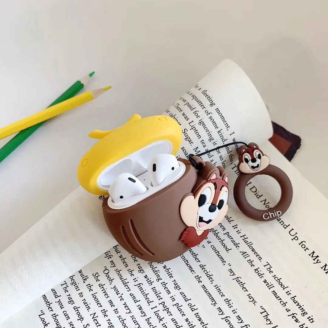 Мультфильм белка Bluetooth наушники чехол для Apple AirPods 2 силиконовые Чехлы Airpods 1 Earpods