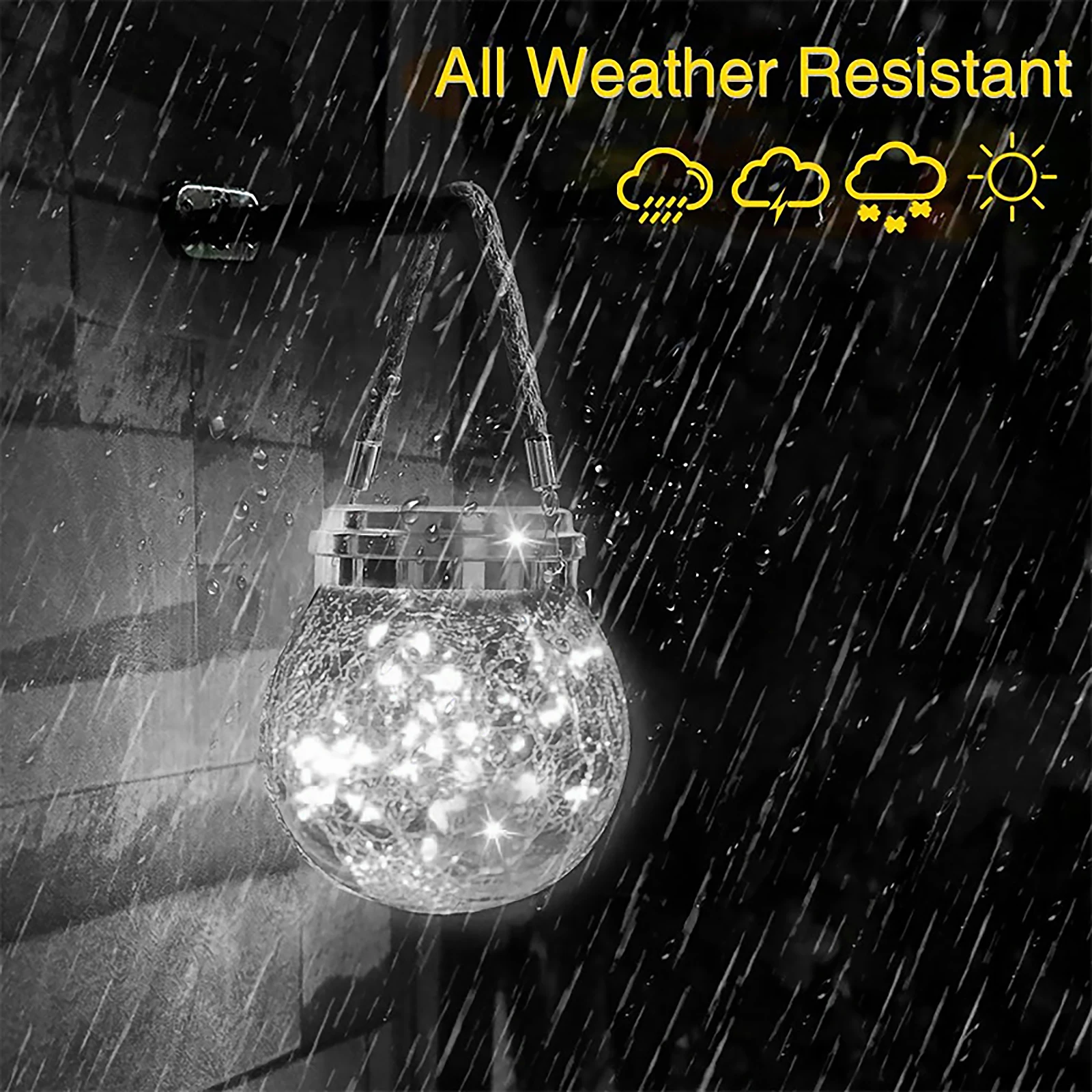 

Solar Light Outdoors Round Waterproof Led Solar Garden Fairy Lamp For Balcony Party Yard Decoration Star Night Light