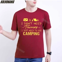 camping therapy caravan funny graphic oversized t shirts fashion cotton short sleeve camisetas streetwear men t shirt tops