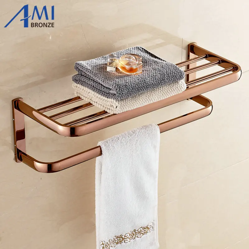 Серия FZ розовое золото полированные толстые аксессуары для ванной комнаты набор