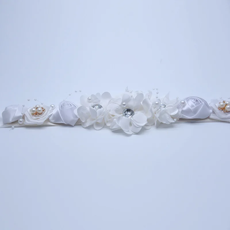 Ремни для невесты с цветами ручной работы и кристаллами свадебные аксессуары