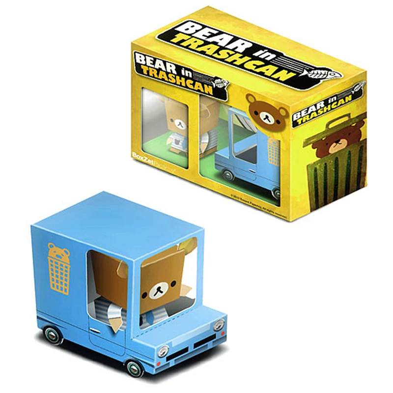 Медведь мусорный бак Ван автомобиля коробка Cubee украшения складной мини юбка